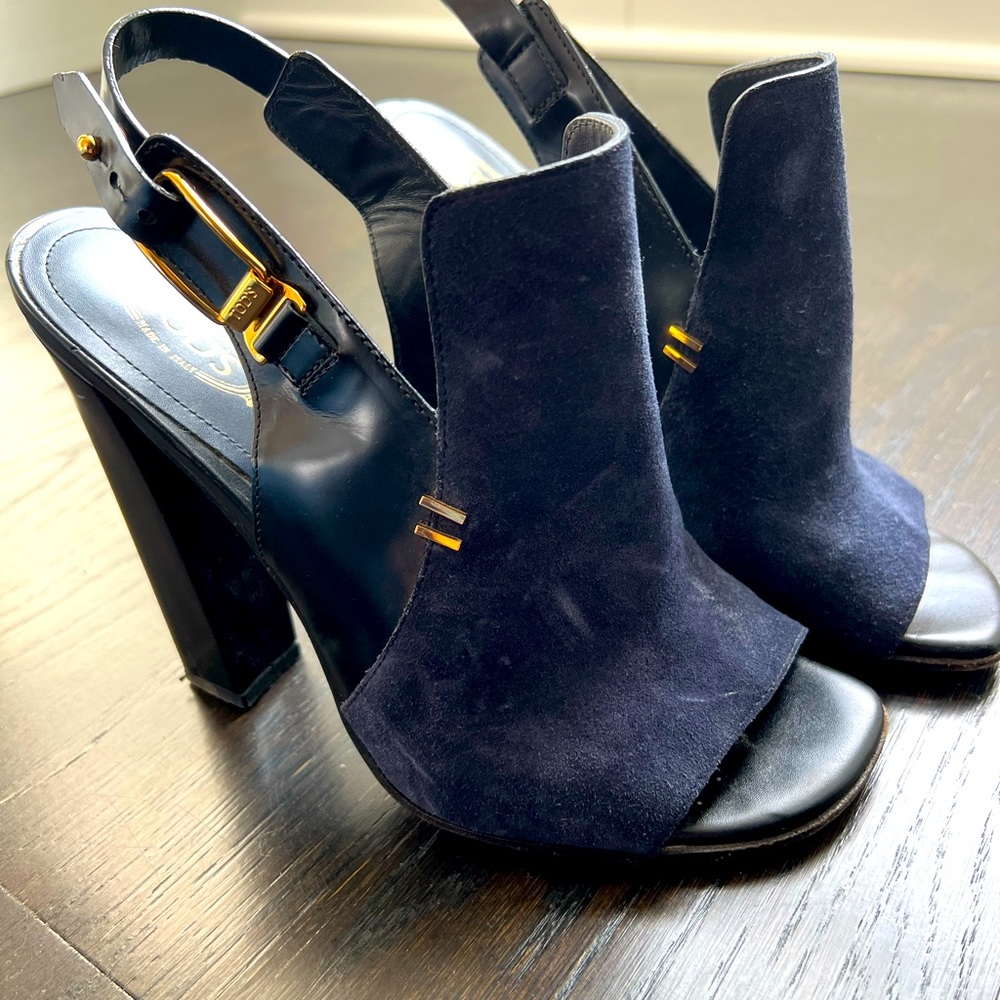 TODS Leather and Suede Heels